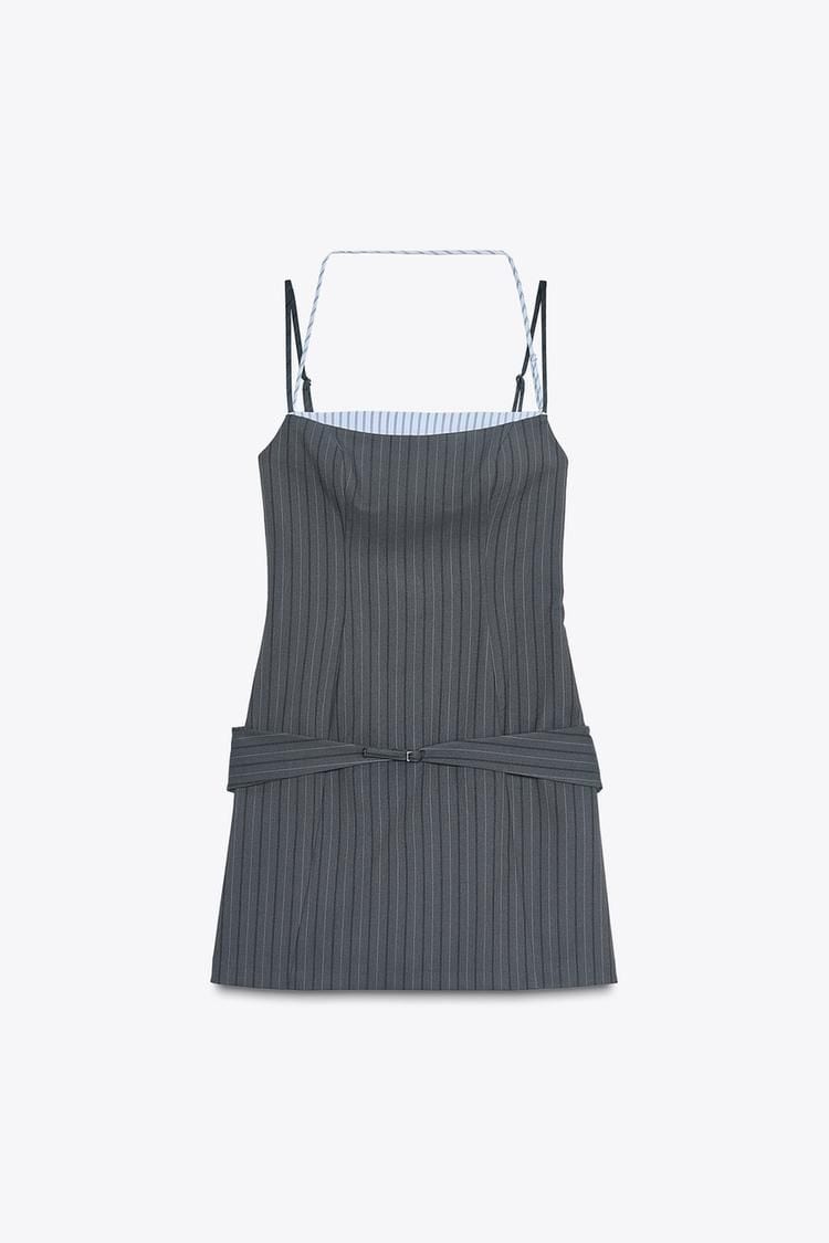 zara pinstripe dress